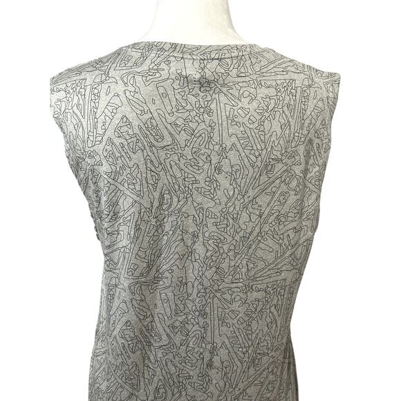 Fabletics Tank Top Crew Neck Sleeveless Abstract Pattern Lightweight Gray Small - Picture 7 of 9